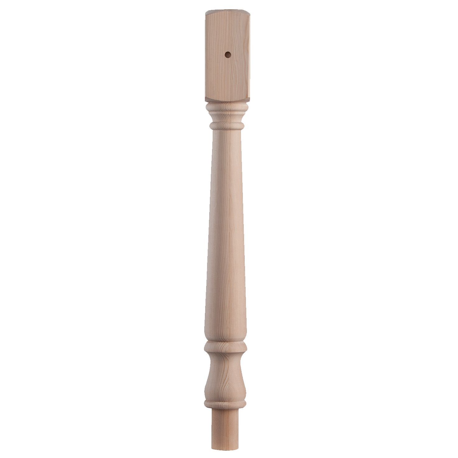 Traditional Hemlock Turned half newel post (H)82mm (W)82mm DIY at B&Q