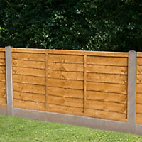 Traditional Lap 3ft Wooden Fence panel (W)1.83m (H)0.91m