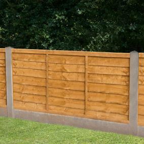 Traditional Lap 3ft Wooden Fence panel (W)1.83m (H)0.91m