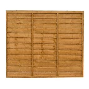 Traditional Lap 5ft Wooden Fence panel (W)1.83m (H)1.52m