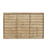 Traditional Lap Pressure treated Fence panel (W)1.83m (H)1.22m, Pack of 3
