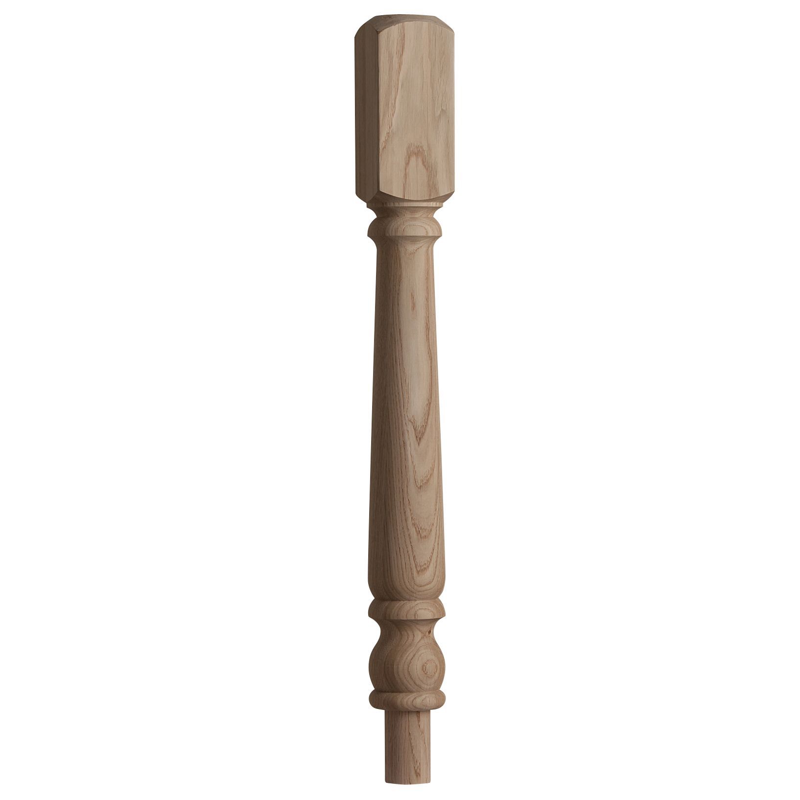 Traditional Oak Turned spigot newel post (W)90mm DIY at B&Q
