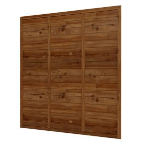 Traditional Overlap Pressure treated 5ft Timber Fence panel (W)1.8m (H)1.5m