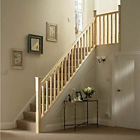 Traditional Pine Chamfer 32mm Banister project kit, (L)3.6m
