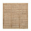 Traditional Pressure treated 6ft Wooden Fence panel (W)1.83m (H)1.83m, Pack of 5