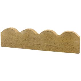 Traditional Scalloped Buff Paving edging (H)150mm (T)50mm