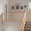 Traditional Unfinished Pine Turned half newel post (H)725mm (W)82mm