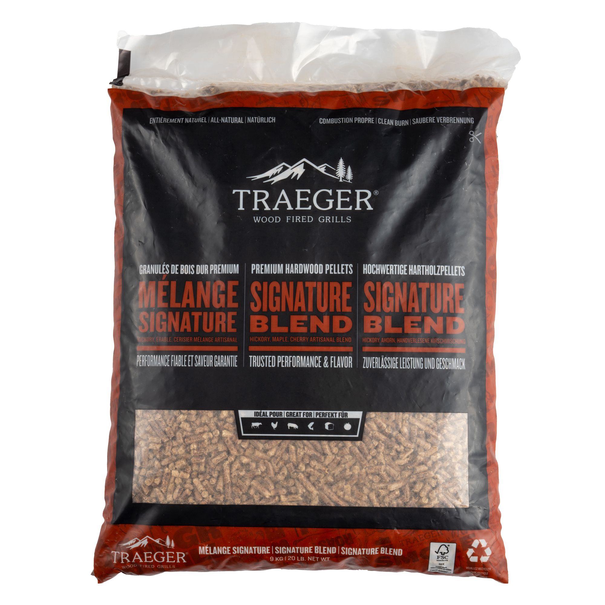 Traeger Signature blend Hardwood Wood pellets 9100g