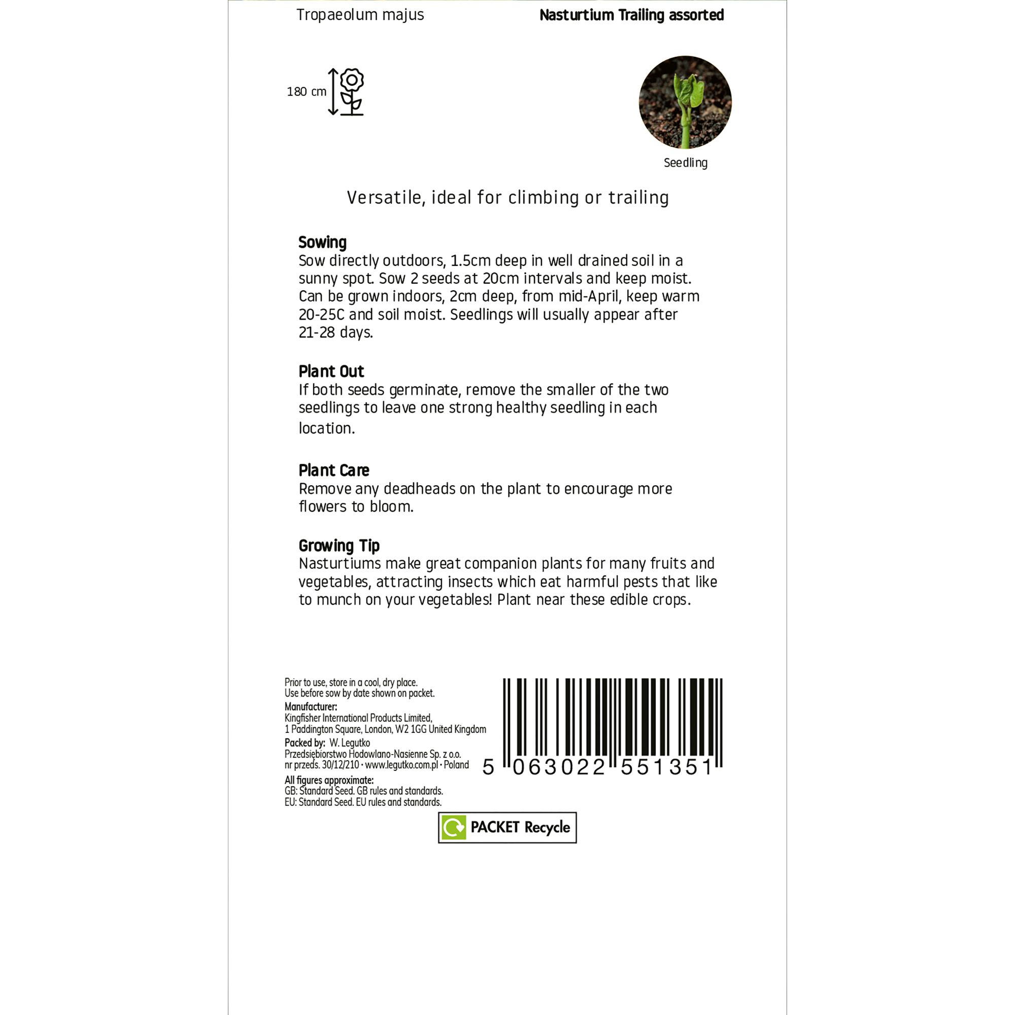 Trailing Assorted Nasturtium Seeds