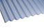 Translucent PVC Roofing sheet 2.44m x 662mm, Pack of 10