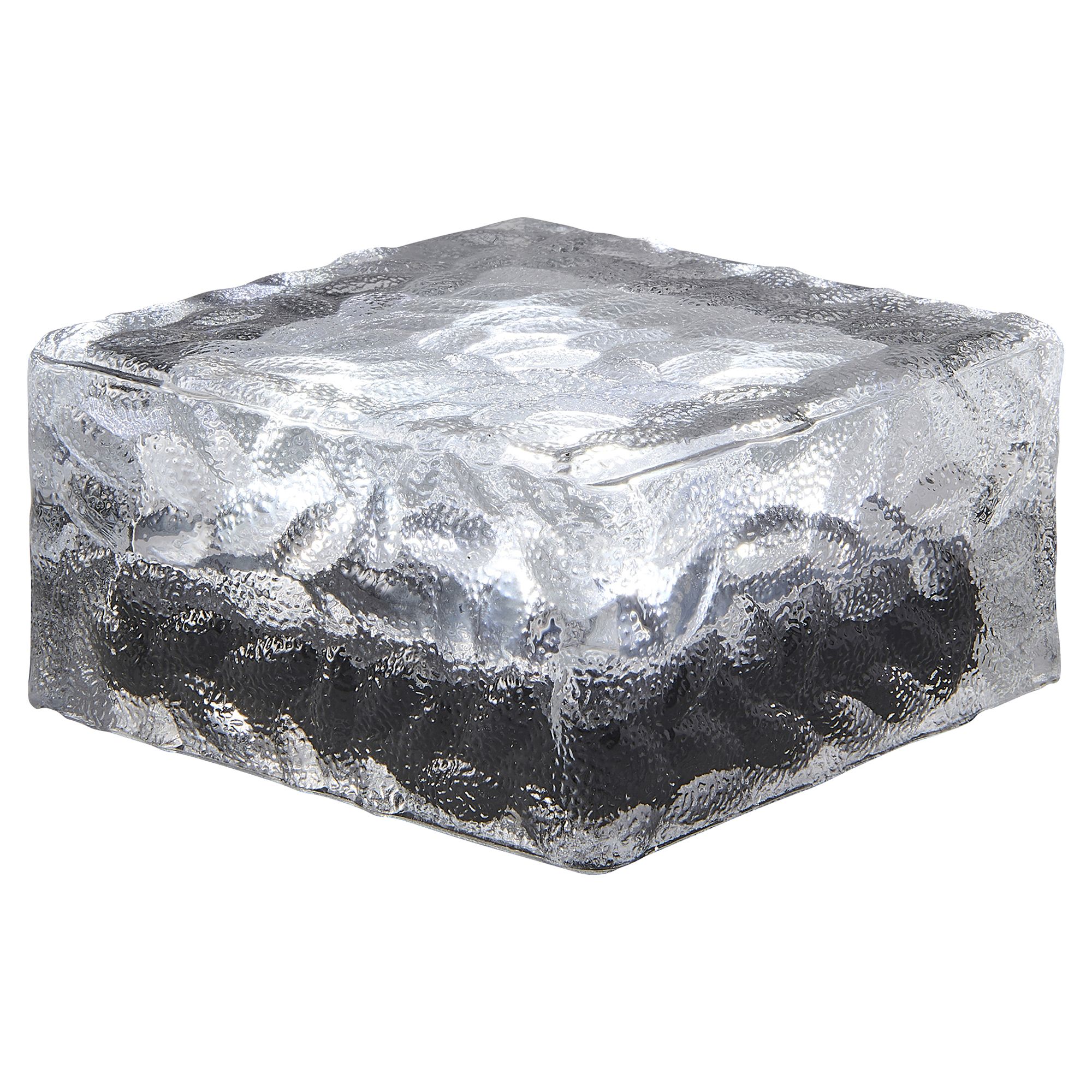 Transparent Crackle effect Solar-powered Integrated LED Outdoor Ground light