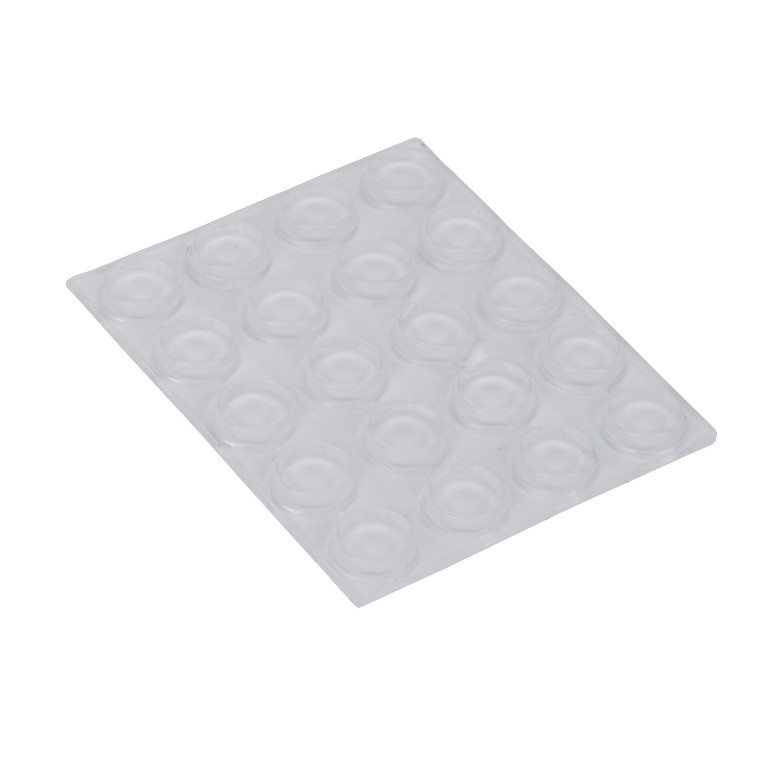 Transparent Polyvinyl chloride (PVC) Bumper+ (Dia)10mm, Pack of 20