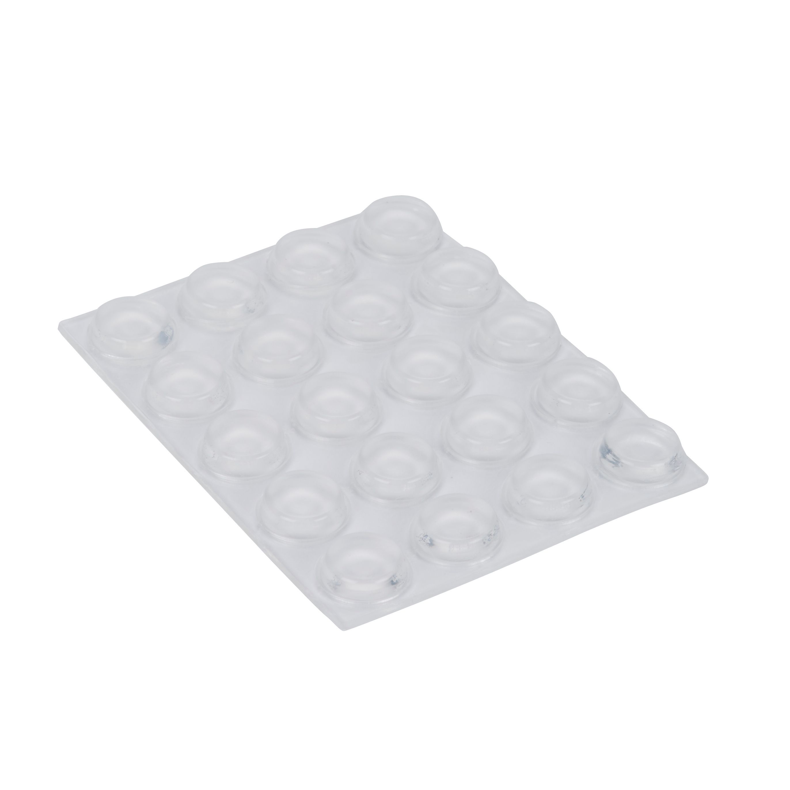 Transparent Polyvinyl chloride (PVC) Bumper+ (Dia)12mm, Pack of 20