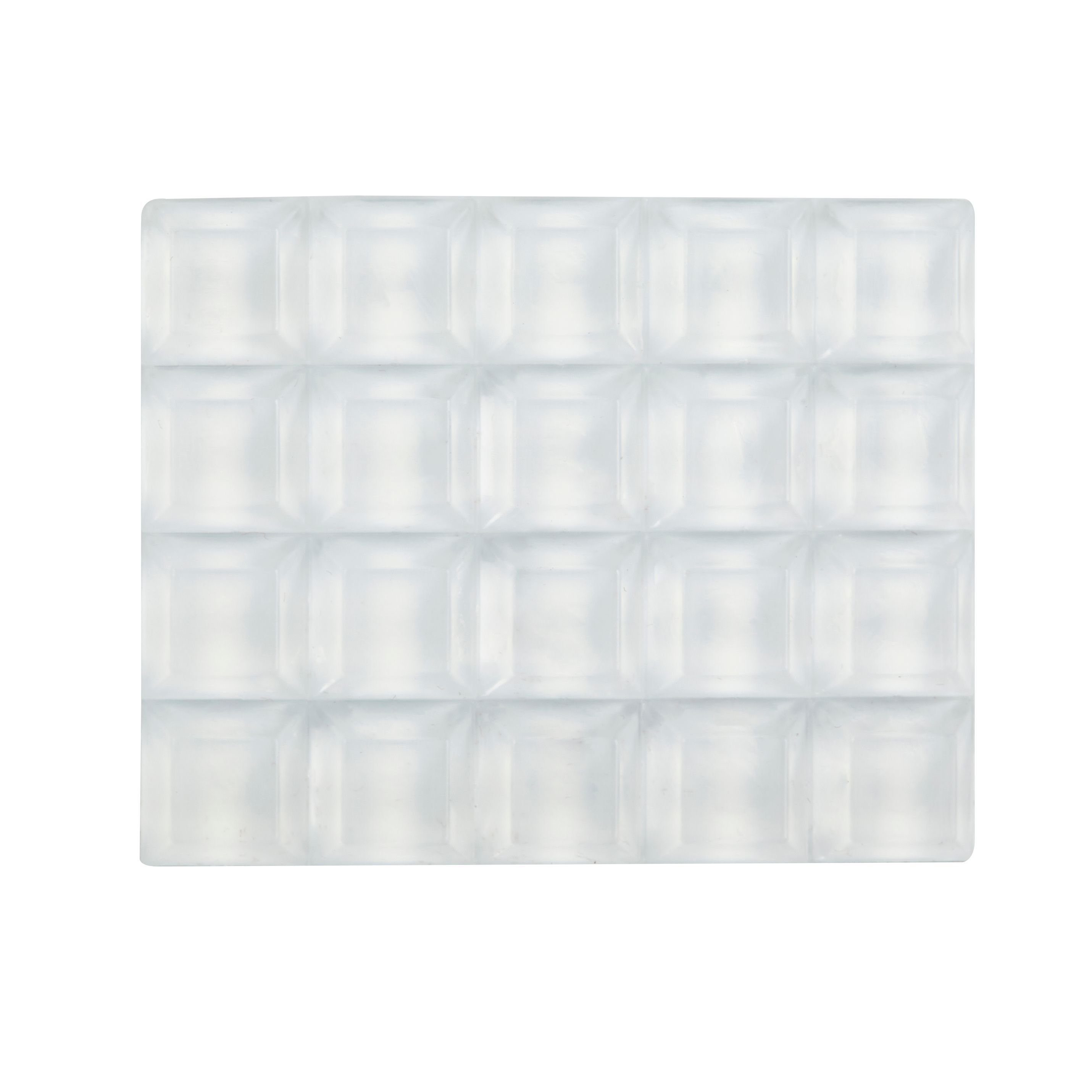 Transparent Polyvinyl chloride (PVC) Bumper+ (L)13mm (W)13mm, Pack of 20