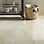 Travertina Beige Gloss Stone effect Ceramic Wall Tile of 15, (L)400mm (W)250mm