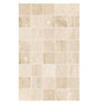 Travertina Light beige Gloss Décor Marble effect Ceramic Wall Tile Sample