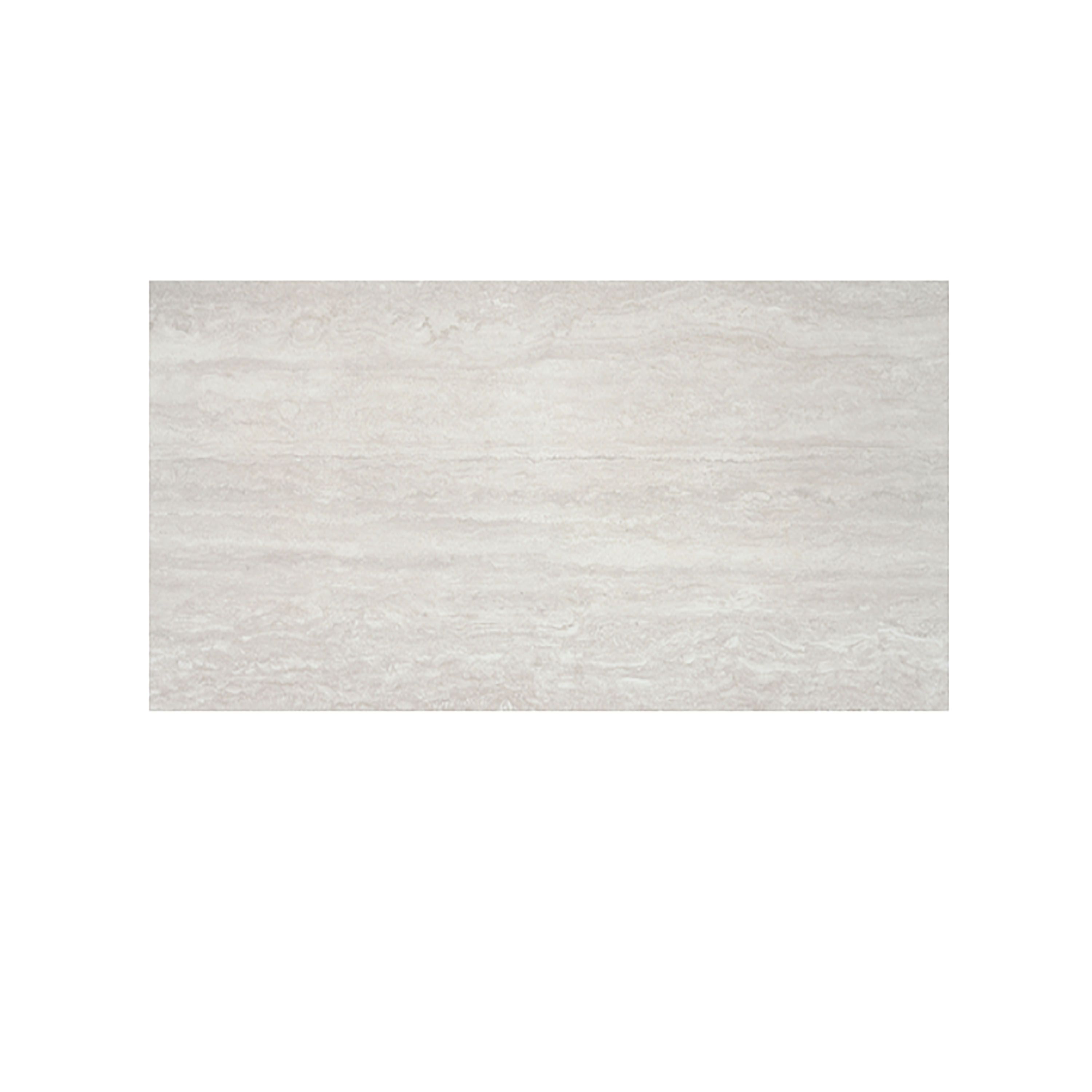 Travertine Ivory Matt Stone effect Porcelain Indoor Wall & floor Tile, Pack of 4, (L)750mm (W)375mm