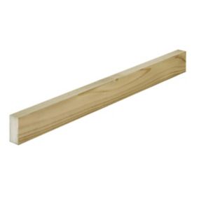 Treated Planed Treated Whitewood spruce Batten (L)2.4m (W)50mm (T)25mm, Pack of 6