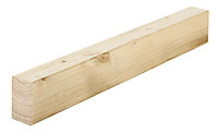 Treated Smooth Planed Round edge Treated Redwood pine Carcassing timber (L)2.4m (W)70mm (T)45mm, Pack of 6