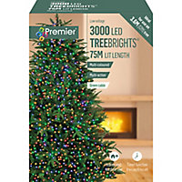 Treebrights 3000 Multicolour LED String lights Green cable