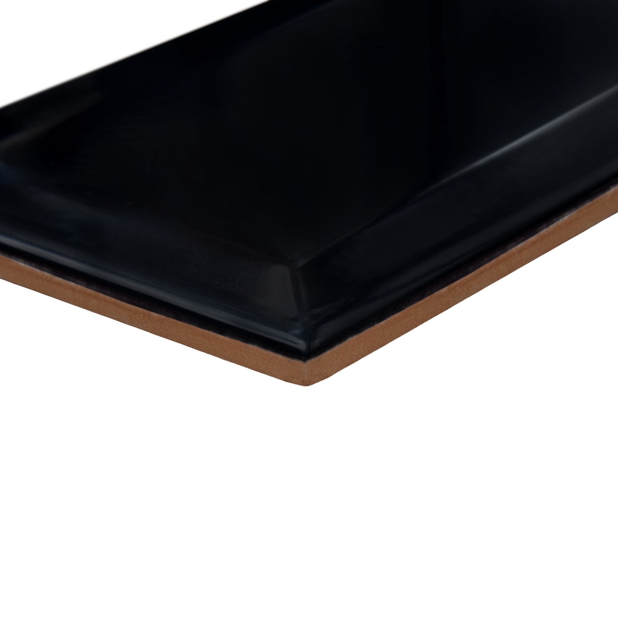 Trentie Black Gloss Metro Ceramic Indoor Wall tile - 3