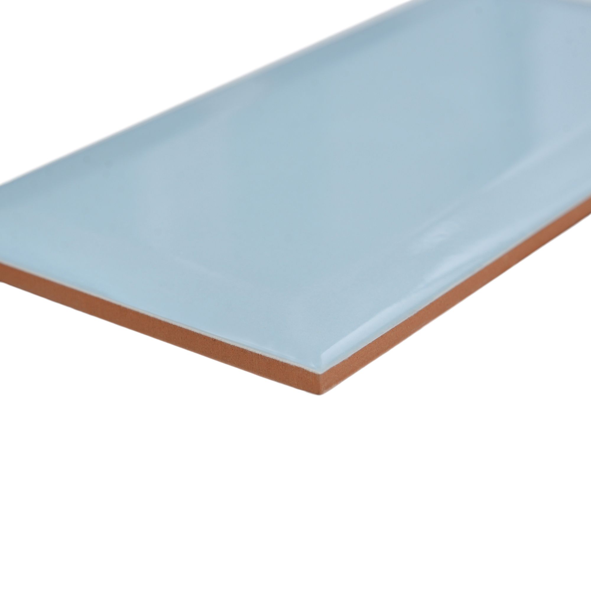 Trentie Blue Gloss Metro Ceramic Indoor Wall tile, Pack of 40, (L)200mm (W)100mm