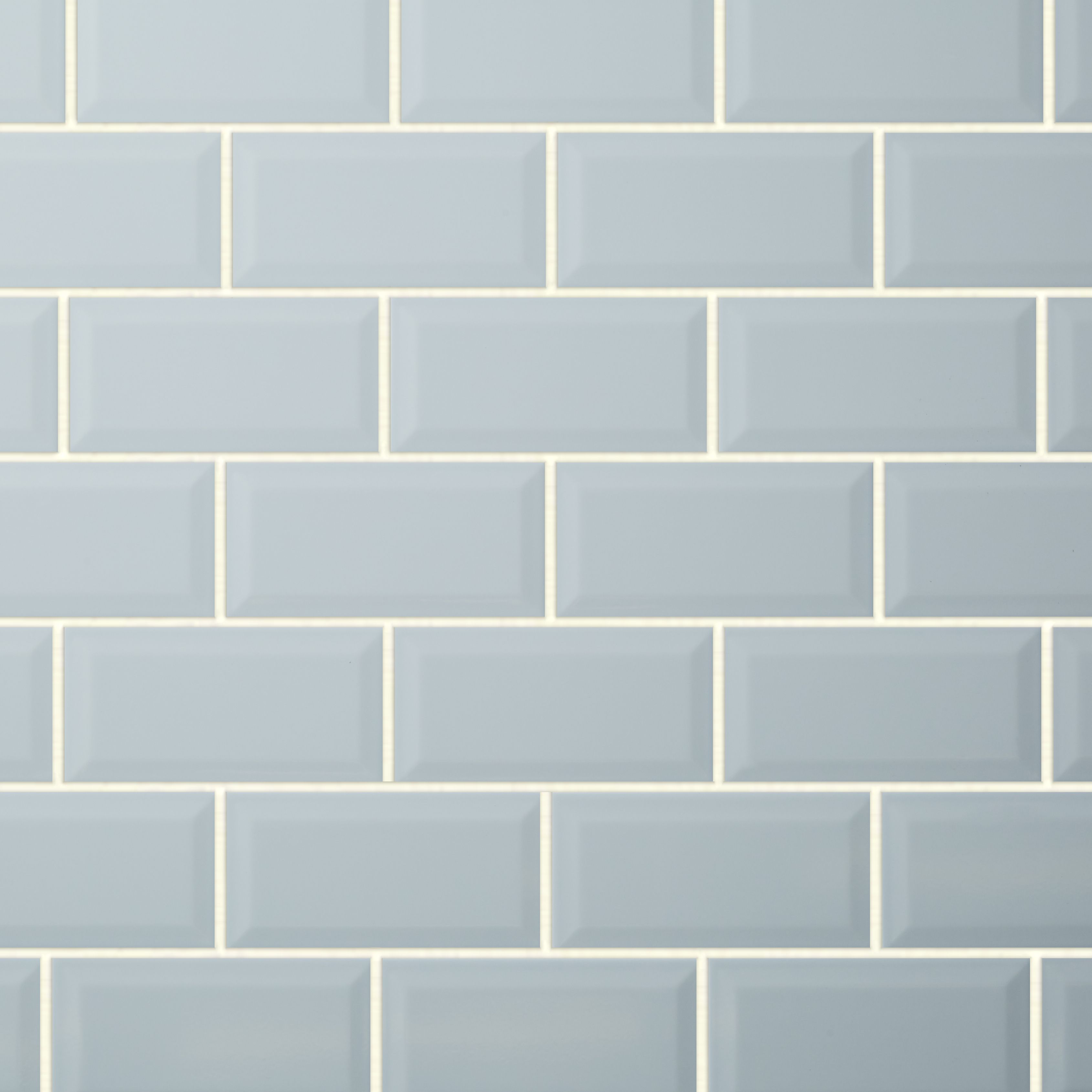 Trentie Blue Gloss Metro Ceramic Indoor Wall tile, Pack of 40, (L)200mm (W)100mm