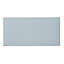 Trentie Blue Gloss Metro Ceramic Wall tile, Pack of 40, (L)200mm (W)100mm
