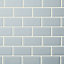 Trentie Blue Gloss Metro Ceramic Wall tile, Pack of 40, (L)200mm (W)100mm