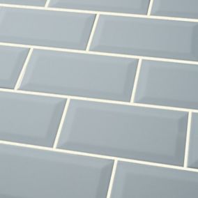 Trentie Blue Gloss Metro Ceramic Wall Tile Sample