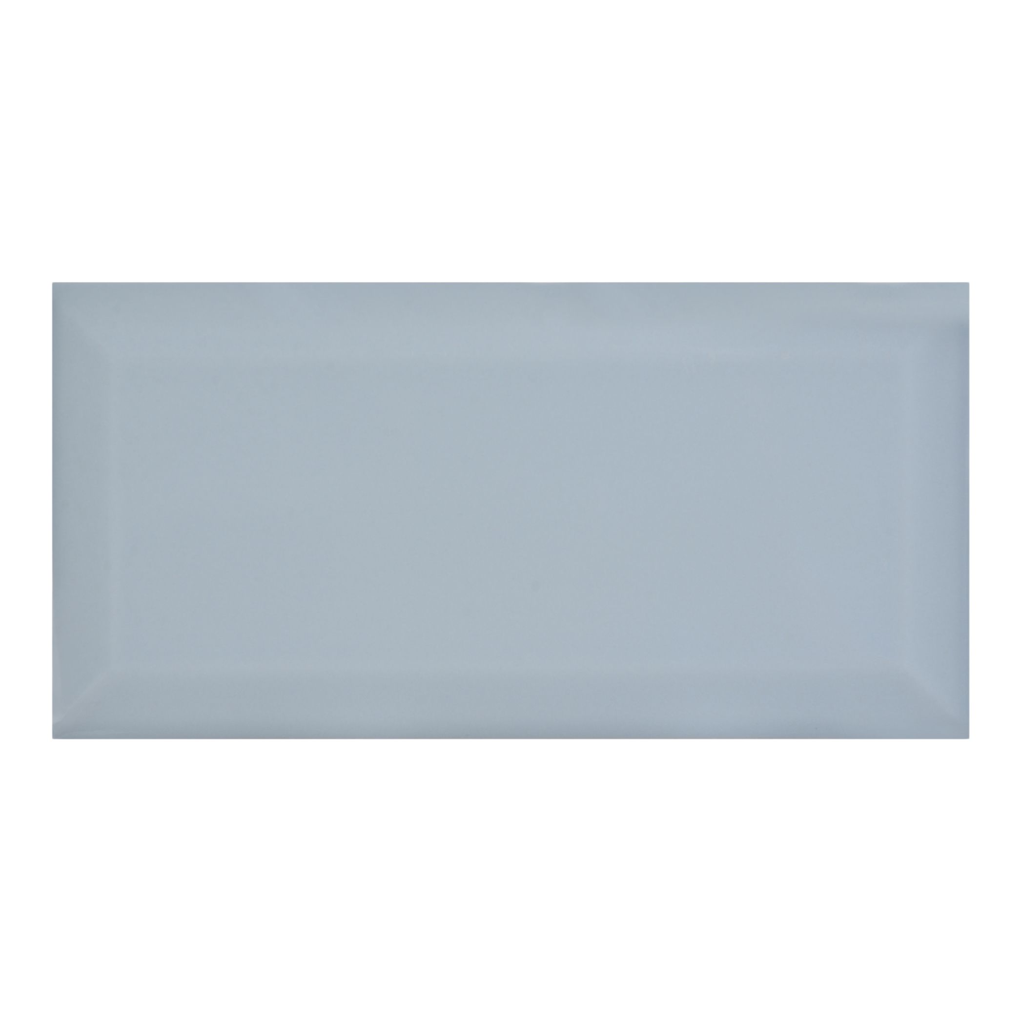 Trentie Grey Gloss Metro Ceramic Wall Tile Sample | DIY at B&Q