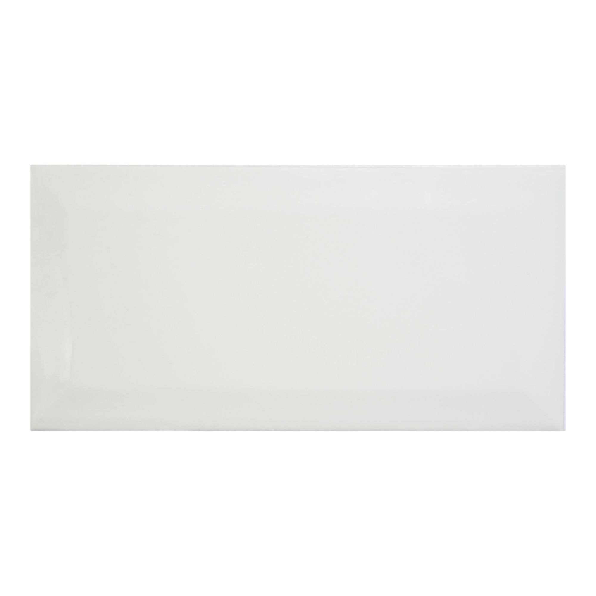 Trentie Ivory Gloss Metro Ceramic Indoor Wall tile, Pack of 40, (L)200mm (W)100mm