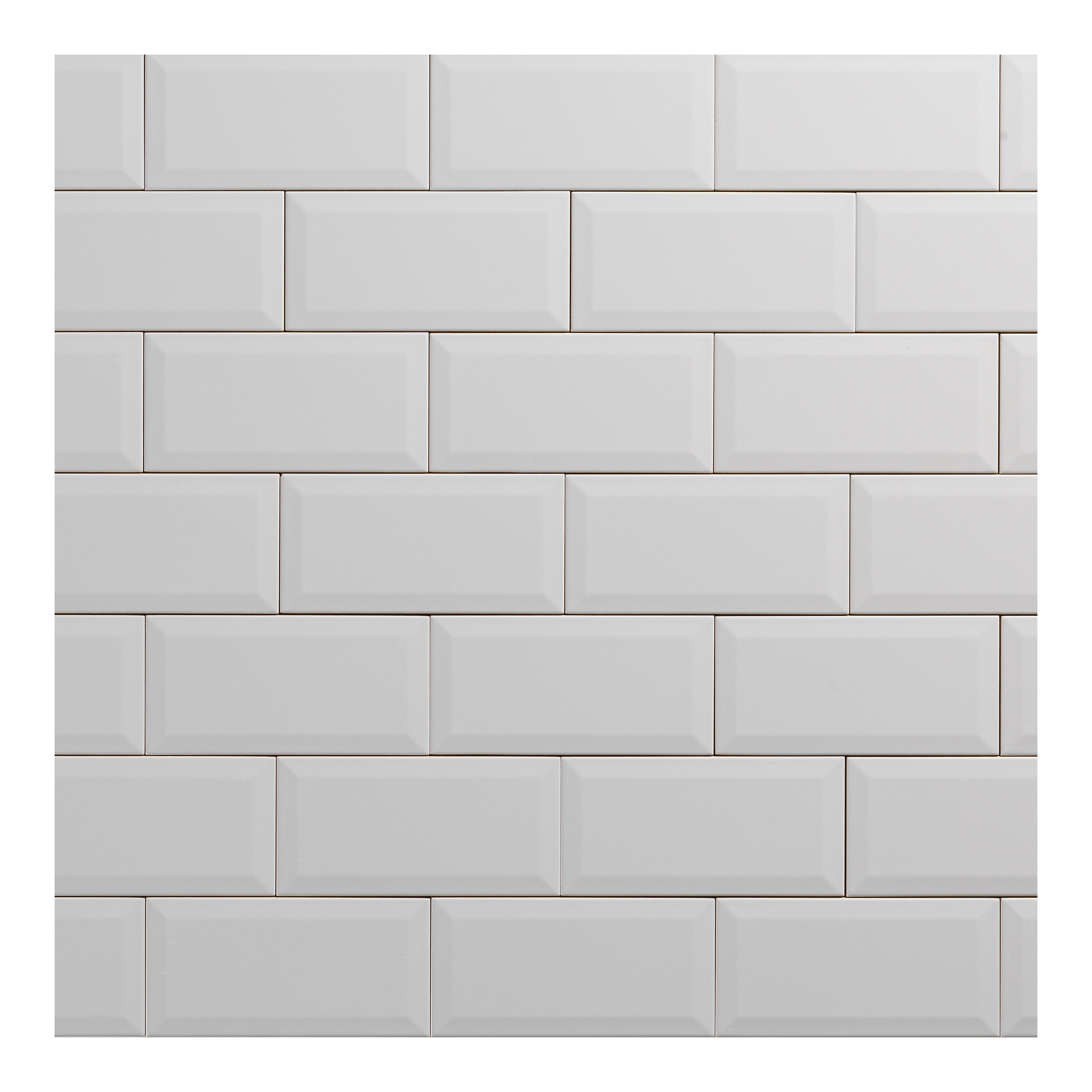 Trentie Light Grey Gloss Textured Ceramic Indoor Wall Tile, Pack of 50, (L)200mm (W)100mm