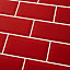 Trentie Red Gloss Metro Ceramic Wall Tile Sample