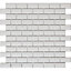 Trentie White Gloss Flat Ceramic Mosaic tile sheet, (L)300mm (W)300mm