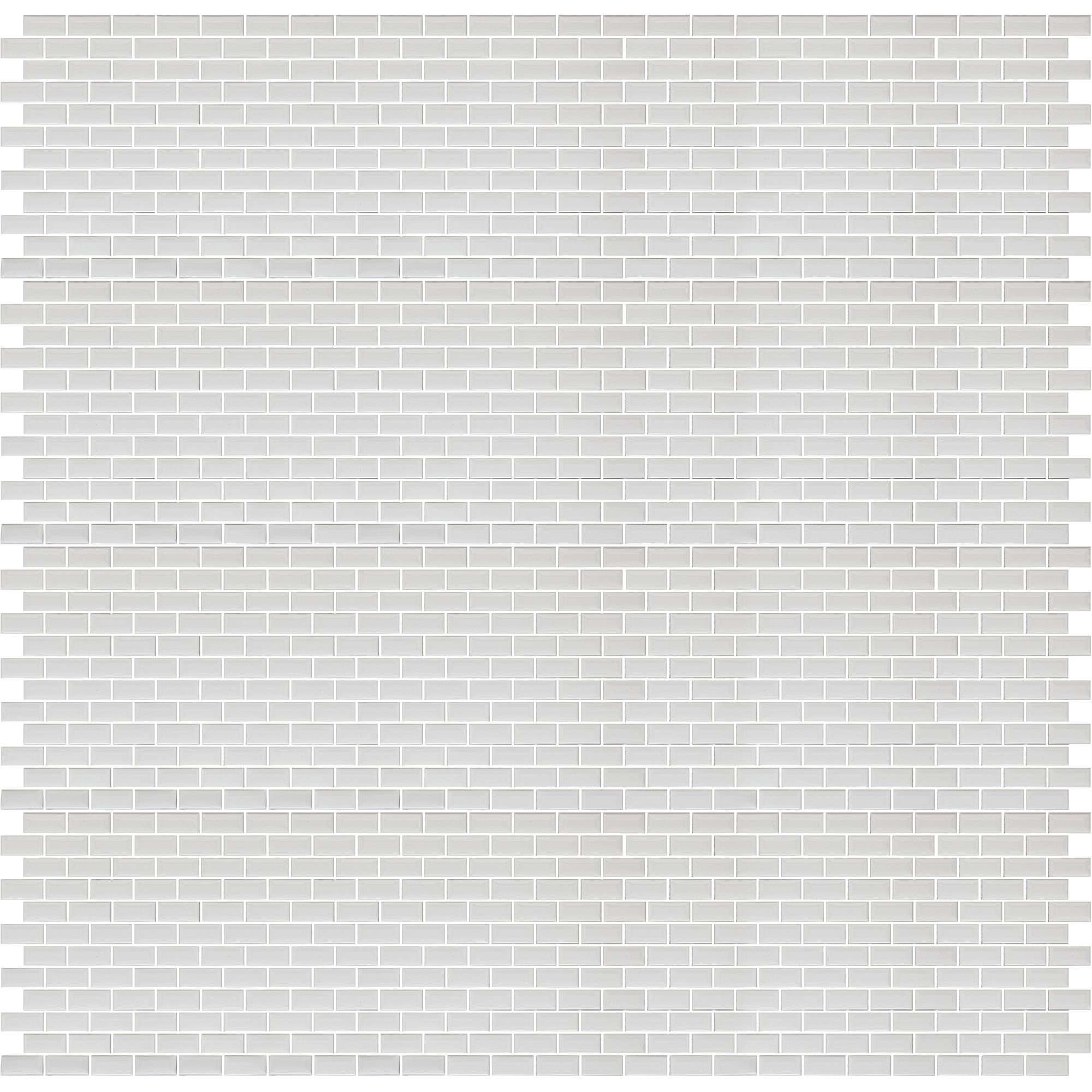 Trentie White Gloss Flat Ceramic Mosaic tile sheet - 4