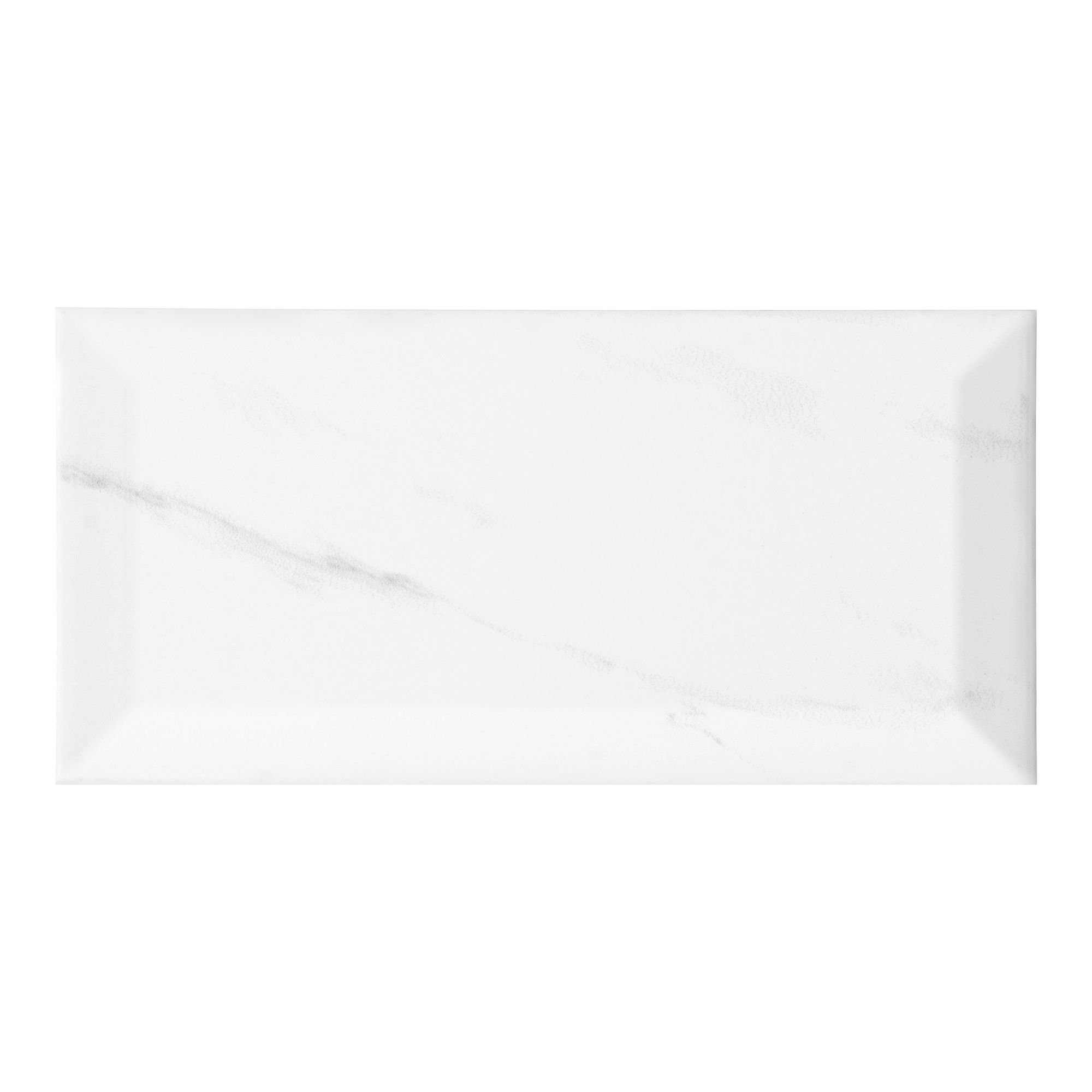 Trentie White Gloss Textured Ceramic Indoor Wall Tile Sample
