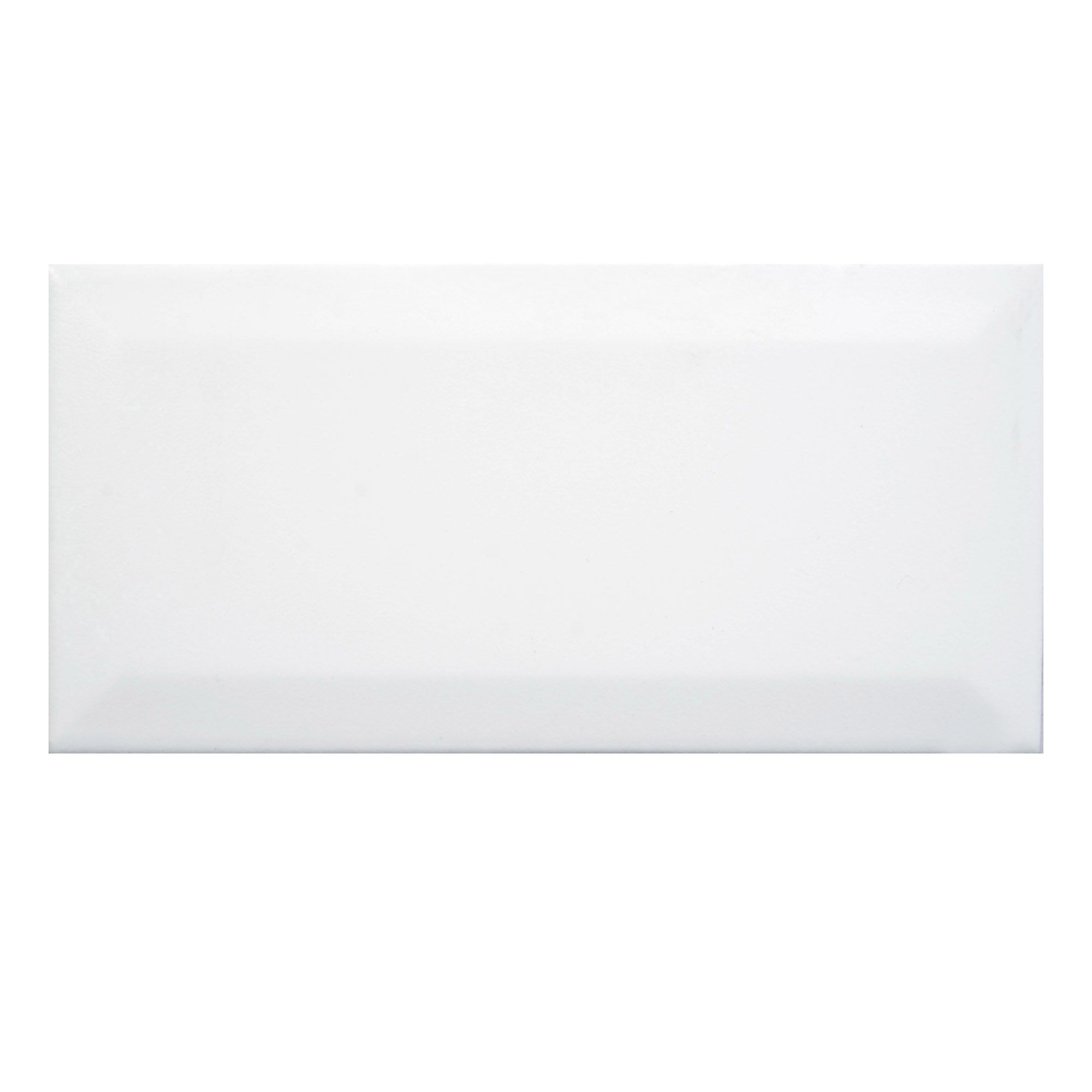 Trentie White Matt Metro Ceramic Indoor Wall tile, Pack of 40, (L)200mm (W)100mm