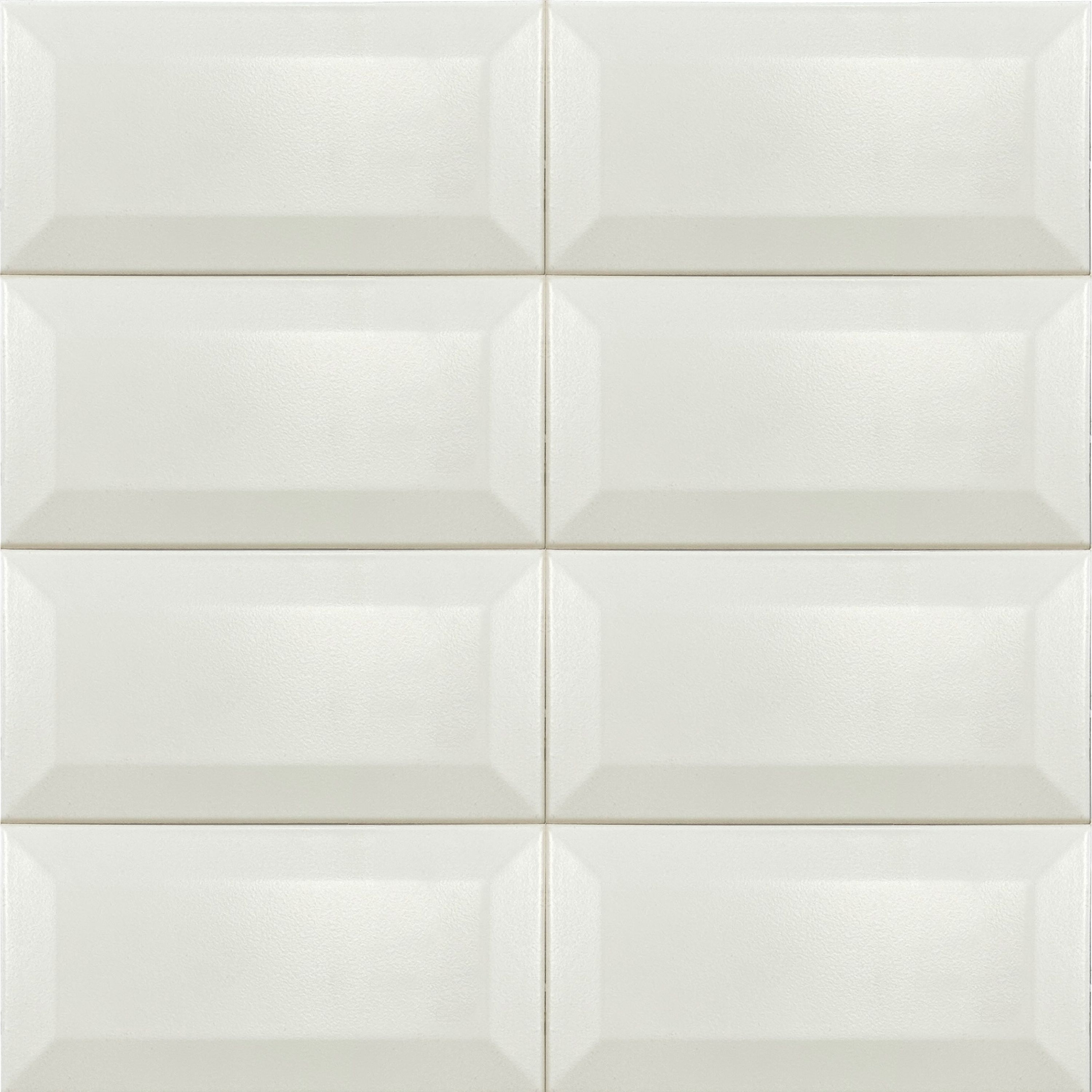 Trentie White Matt Metro Ceramic Indoor Wall tile, Pack of 40, (L)200mm (W)100mm