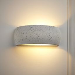 Treson Speckled Matt White Wired Wall light