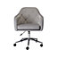 Trevillet Grey Velvet effect Office chair (H)915mm (W)620mm (D)660mm