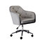 Trevillet Grey Velvet effect Office chair (H)915mm (W)620mm (D)660mm
