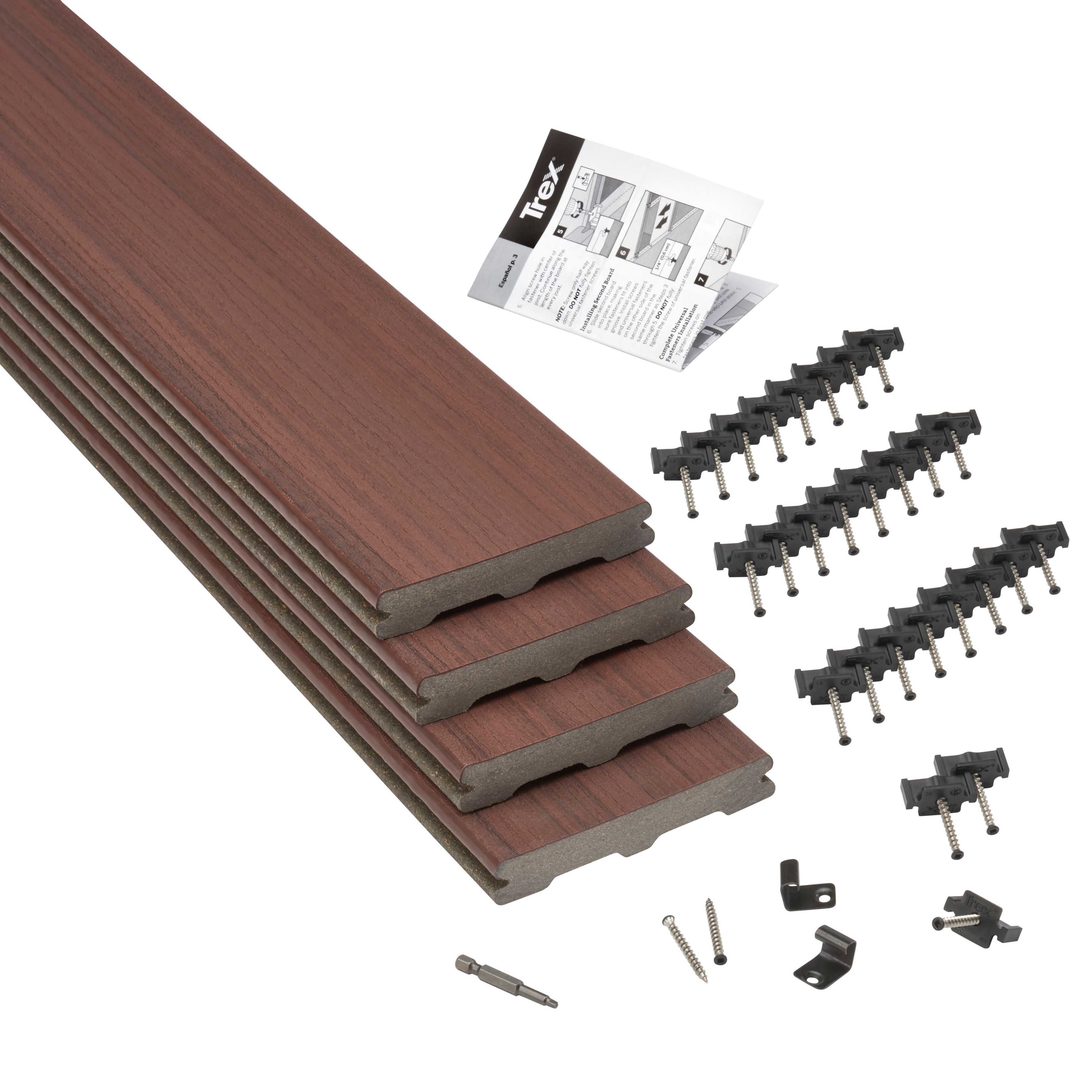 Trex® Moroccan red Composite Deck board (L)2.4m (W)140mm (T)24mm, Pack of 4