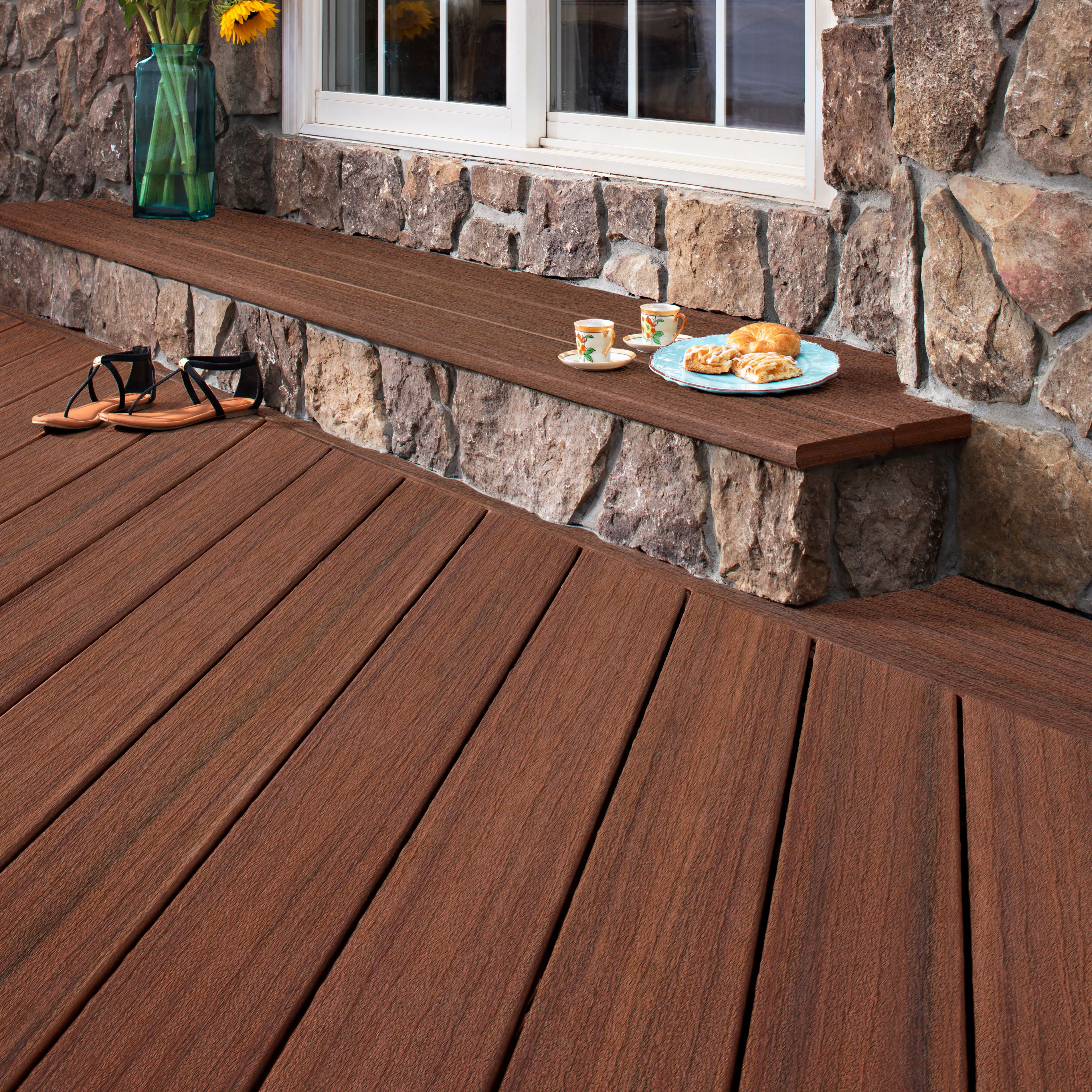 Trex® Moroccan red Composite Deck board (L)2.4m (W)140mm (T)24mm, Pack of 4