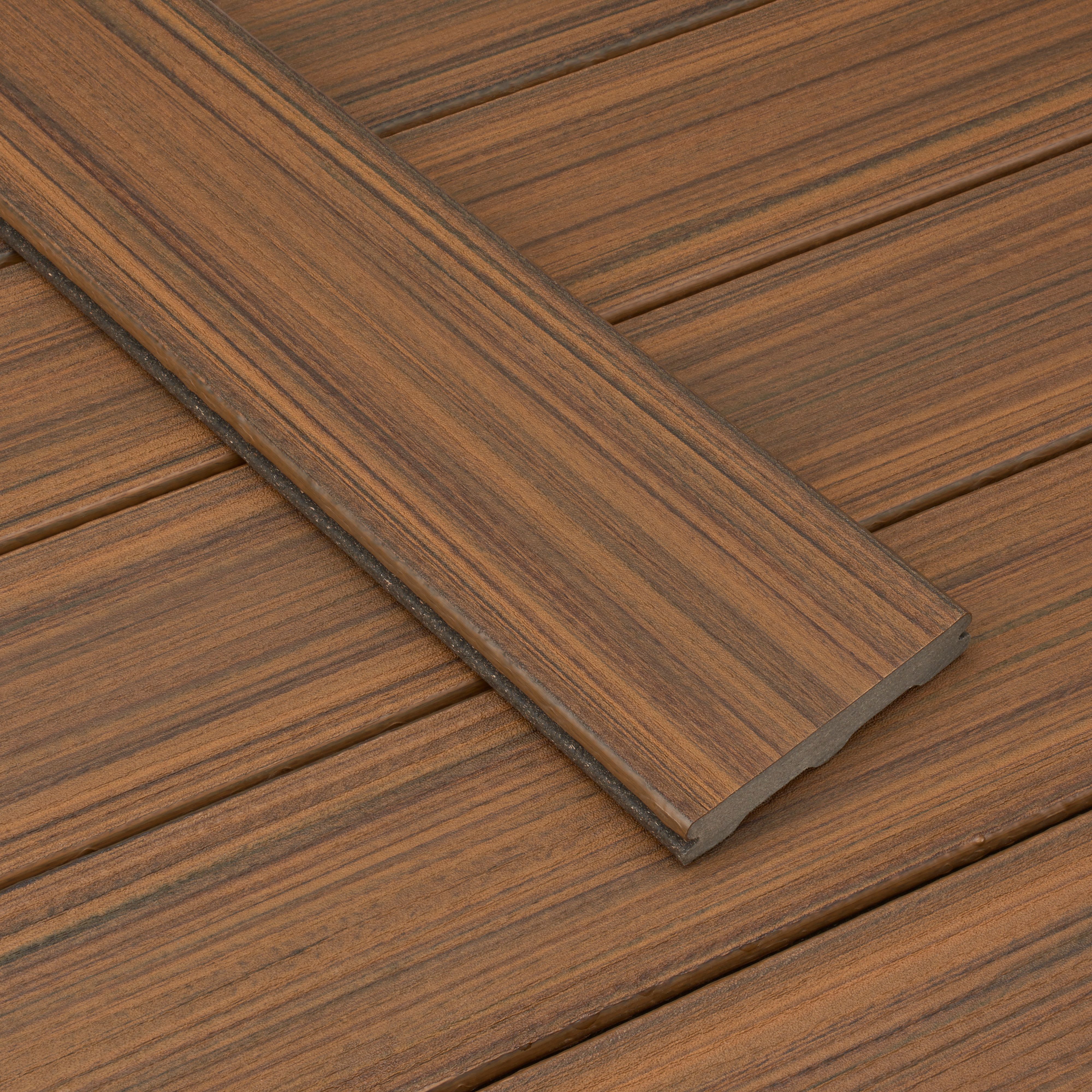 Trex® Torino brown Composite Deck board (L)2.4m (W)140mm (T)24mm, Pack of 4