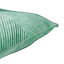 Triangle quilted Green Cushion (L)10cm x (W)45cm