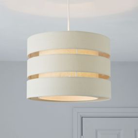 Trio Cream Pendant Light shade (D)35cm