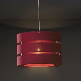 Red pendant deals lamp shade