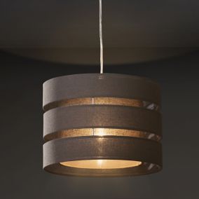 Trio Dark grey Pendant Light shade (D)35cm