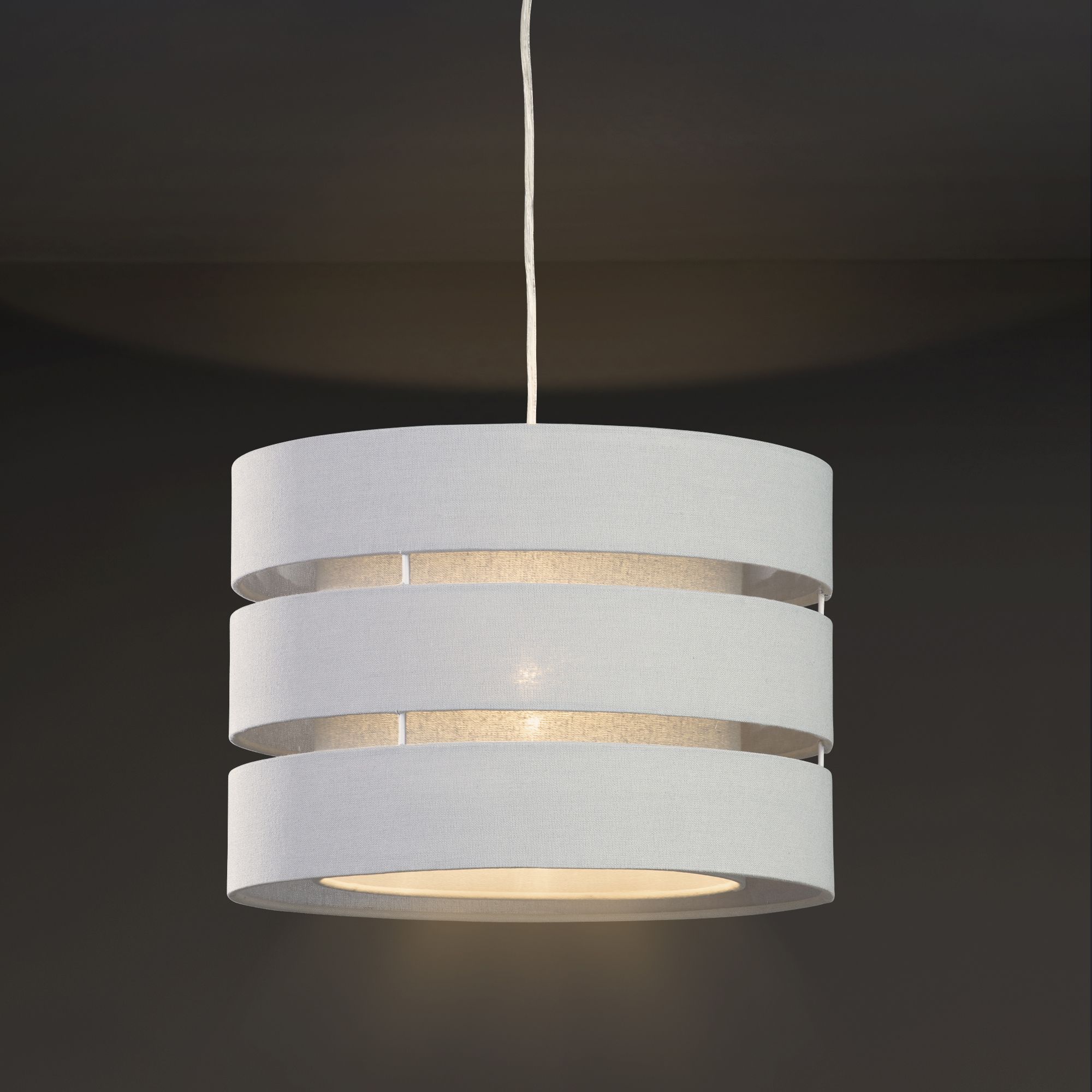 Trio Light Grey Pendant Light shade D 28cm